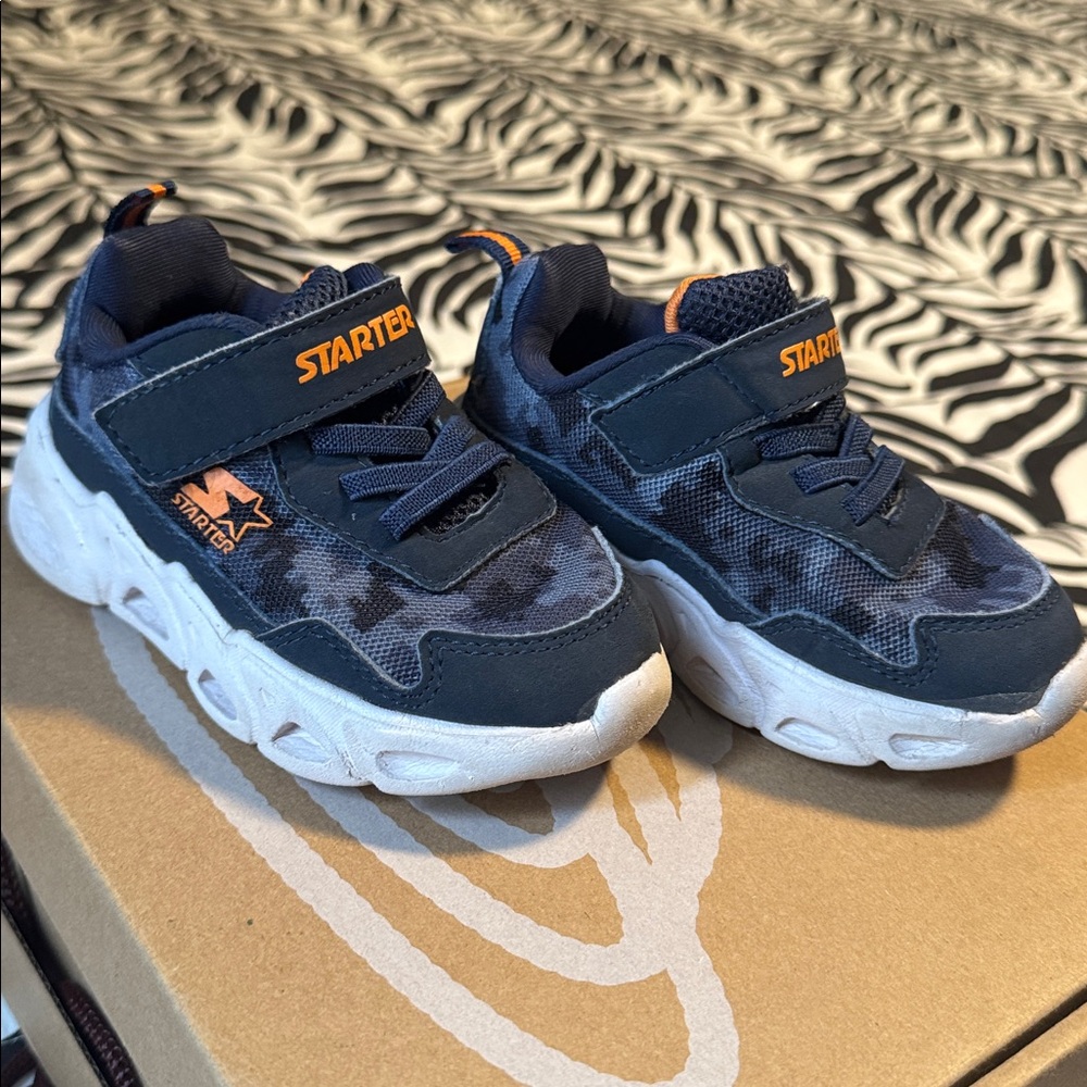 Starter Navy and Orange Kids' Sneakers
